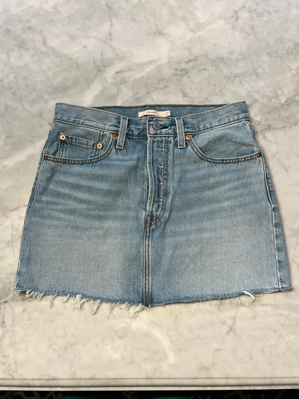 Levi's Light Blue Denim Mini Skirt